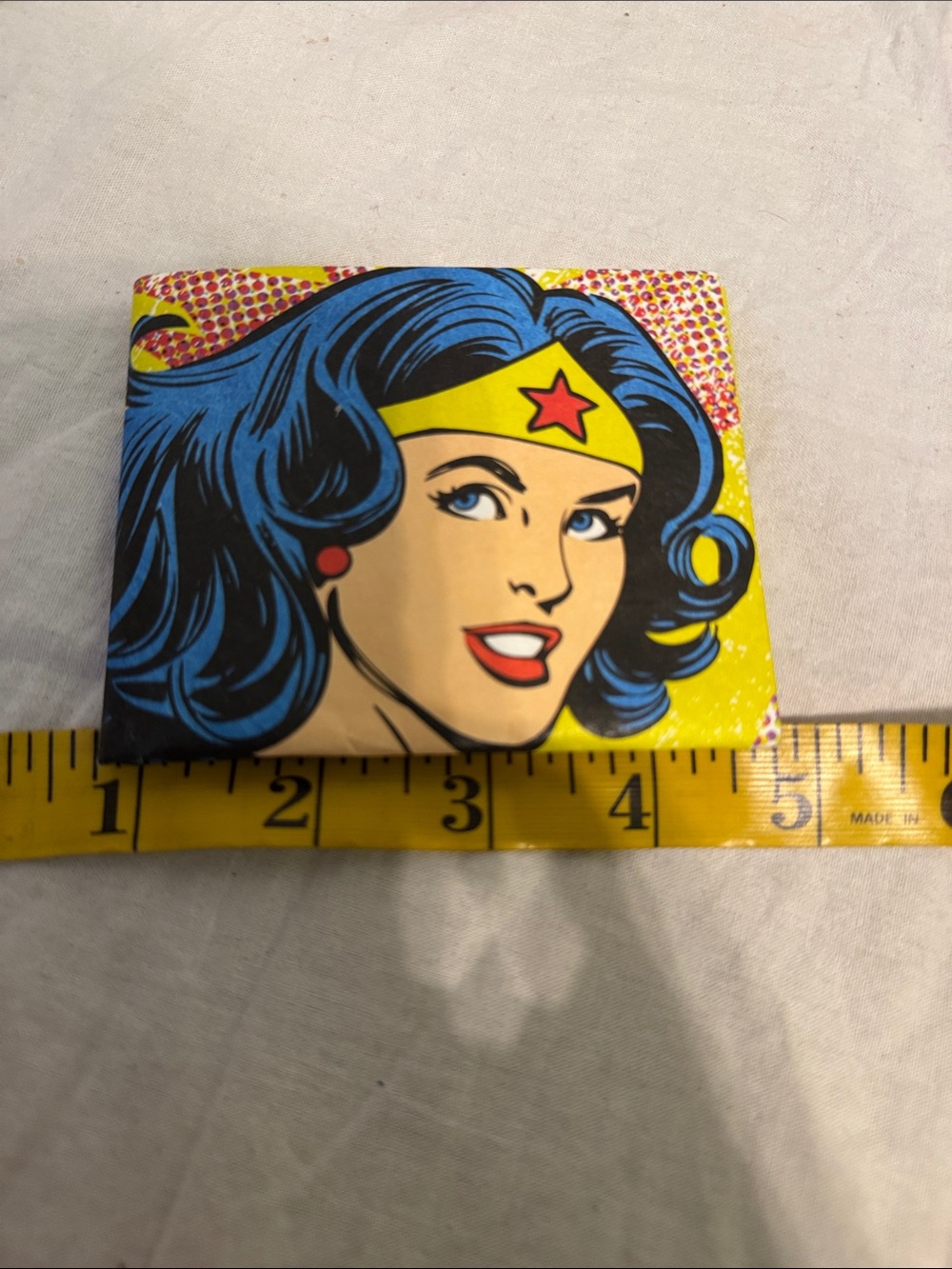 Wonder Woman Pop Art Wallet - Yellow & Blue Comic Print